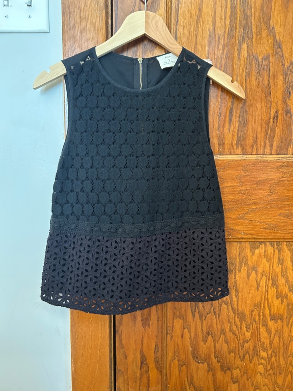 Black eyelet tank